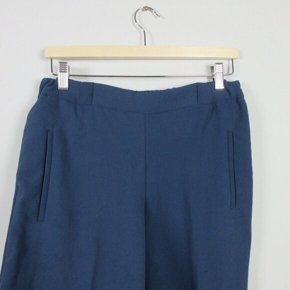 Aritzia Wilfred Women's Crepe Ankle Pants Pull On Casual Office Work 4 Navy 372 - Picture 5 of 13